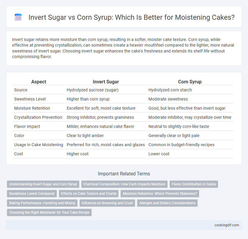 Invert Sugar vs Corn Syrup: Which Is Better for Moistening Cakes?