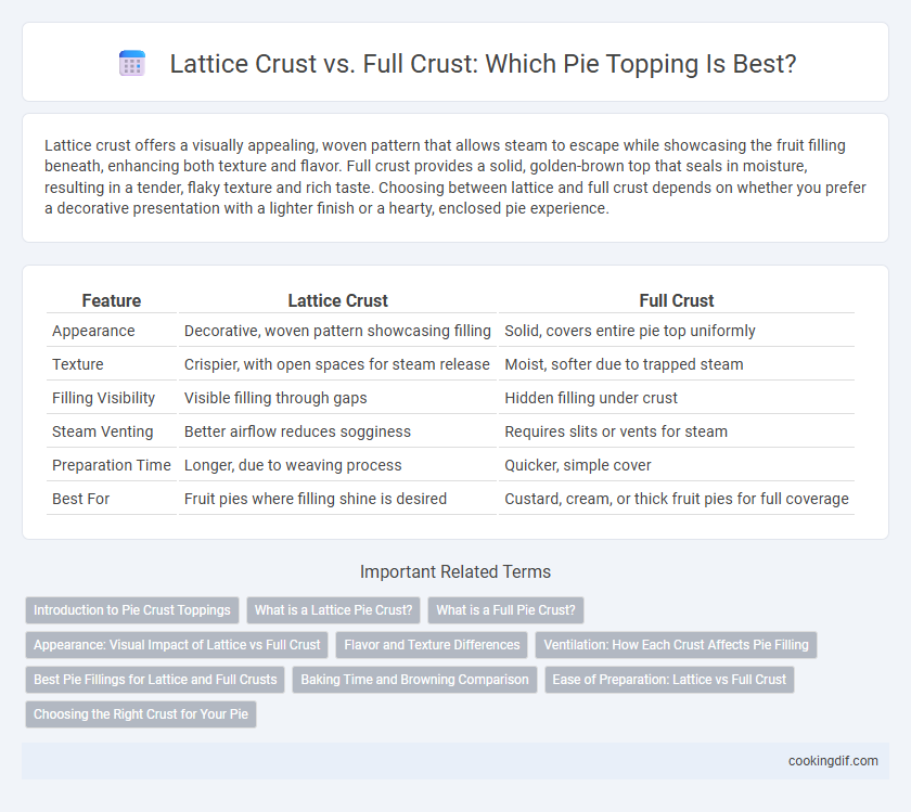 Lattice Crust vs. Full Crust: Which Pie Topping Is Best?