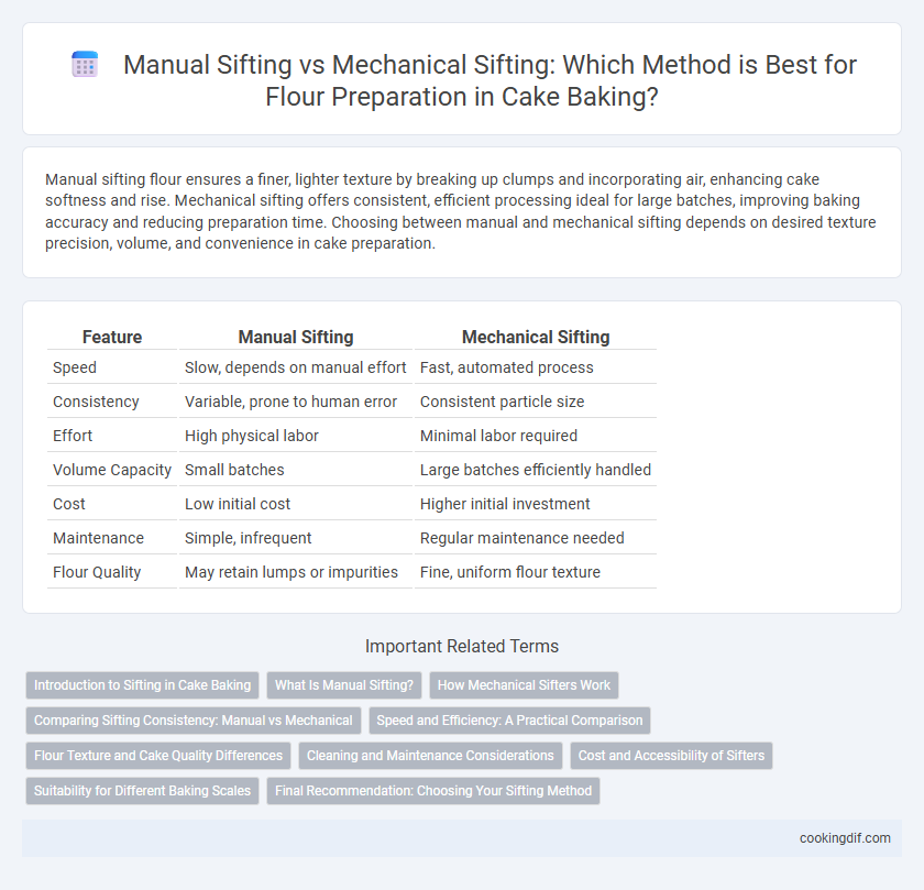 Manual Sifting vs Mechanical Sifting: Which Method is Best for Flour Preparation in Cake Baking?