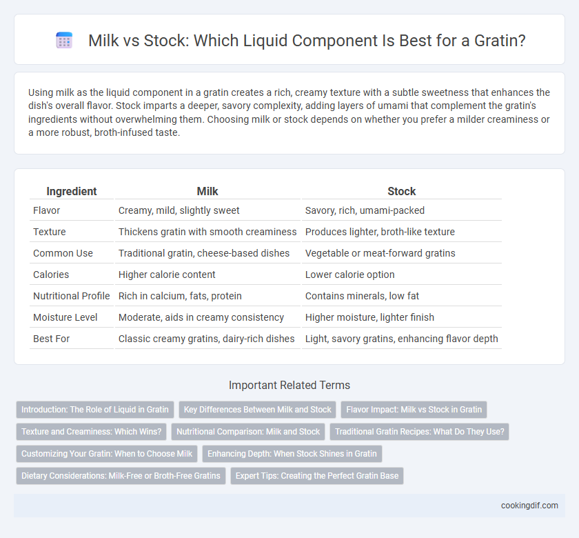 Milk vs Stock: Which Liquid Component Is Best for a Gratin?