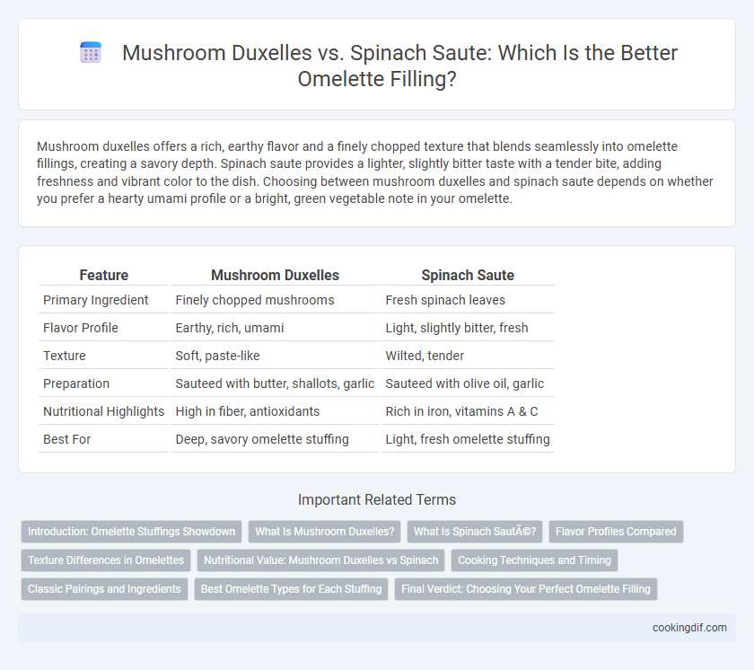 Mushroom Duxelles vs. Spinach Saute: Which Is the Better Omelette Filling?