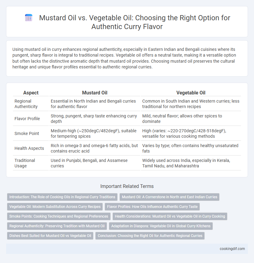 Mustard Oil vs. Vegetable Oil: Choosing the Right Option for Authentic Curry Flavor