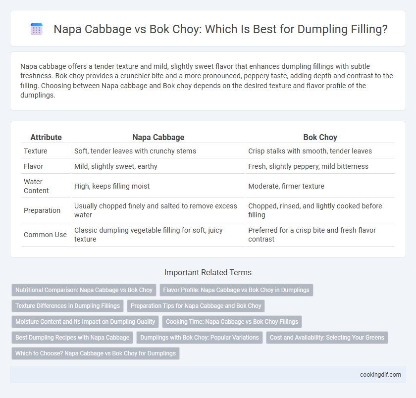 Napa Cabbage vs Bok Choy: Which Is Best for Dumpling Filling?