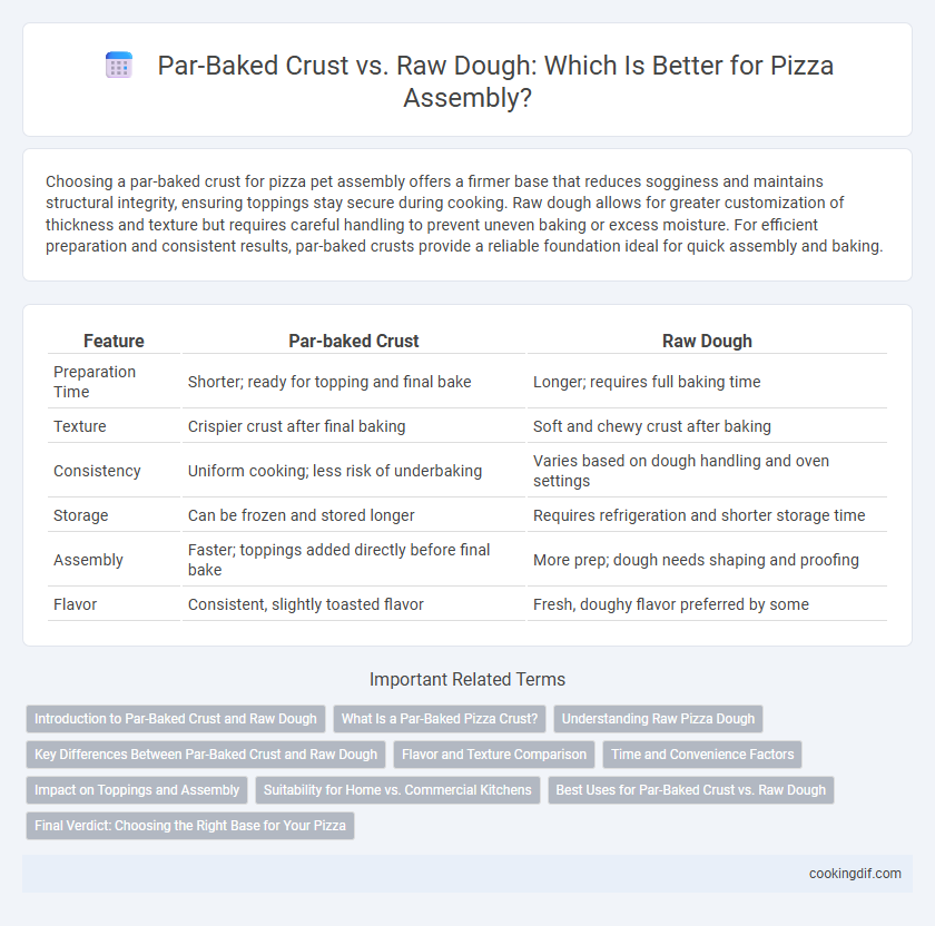 Par-Baked Crust vs. Raw Dough: Which Is Better for Pizza Assembly?