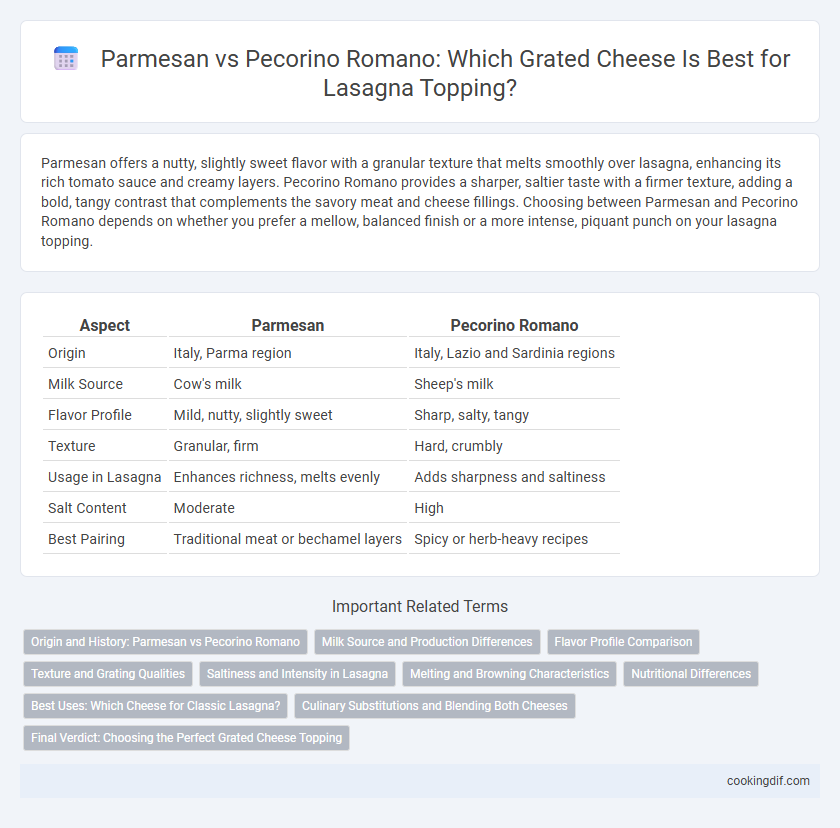 Parmesan vs Pecorino Romano: Which Grated Cheese Is Best for Lasagna Topping?
