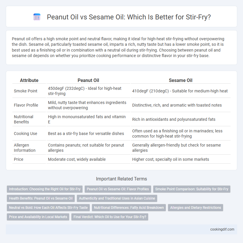 Peanut Oil vs Sesame Oil: Which Is Better for Stir-Fry?