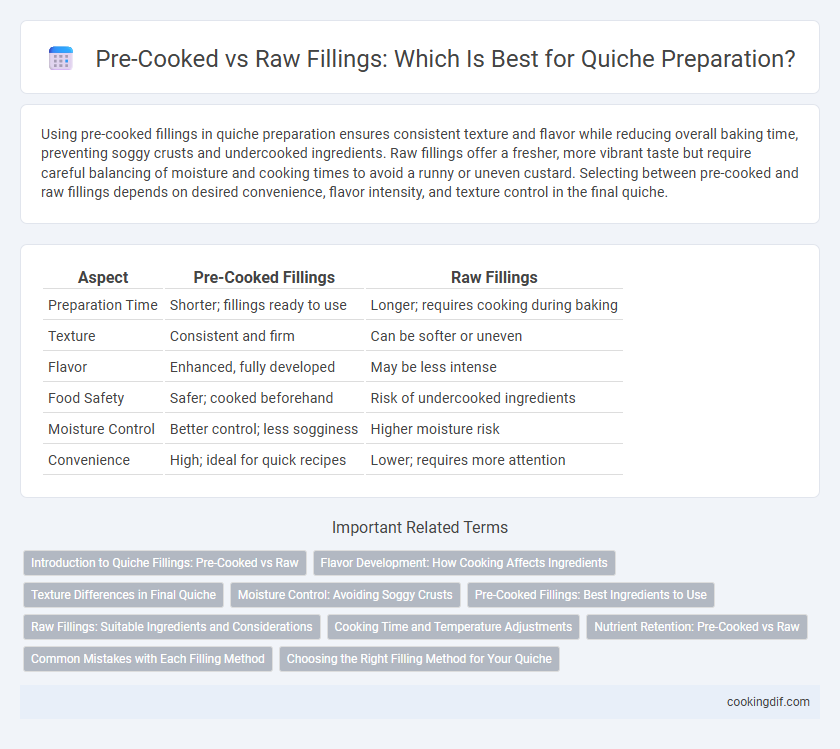 Pre-Cooked vs Raw Fillings: Which Is Best for Quiche Preparation?