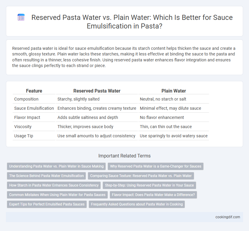 Reserved Pasta Water vs. Plain Water: Which Is Better for Sauce Emulsification in Pasta?