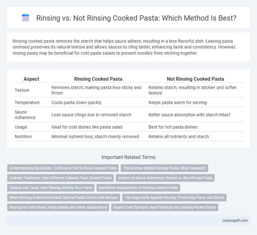 Rinsing vs. Not Rinsing Cooked Pasta: Which Method Is Best?