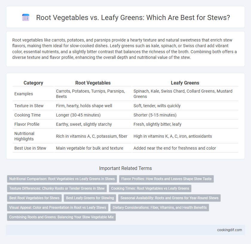 Root Vegetables vs. Leafy Greens: Which Are Best for Stews?