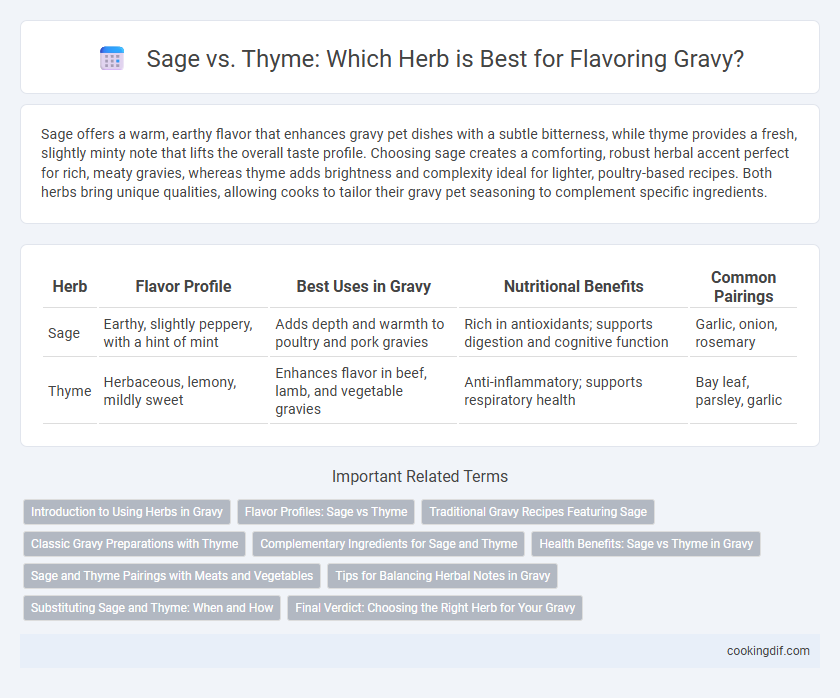 Sage vs. Thyme: Which Herb is Best for Flavoring Gravy?