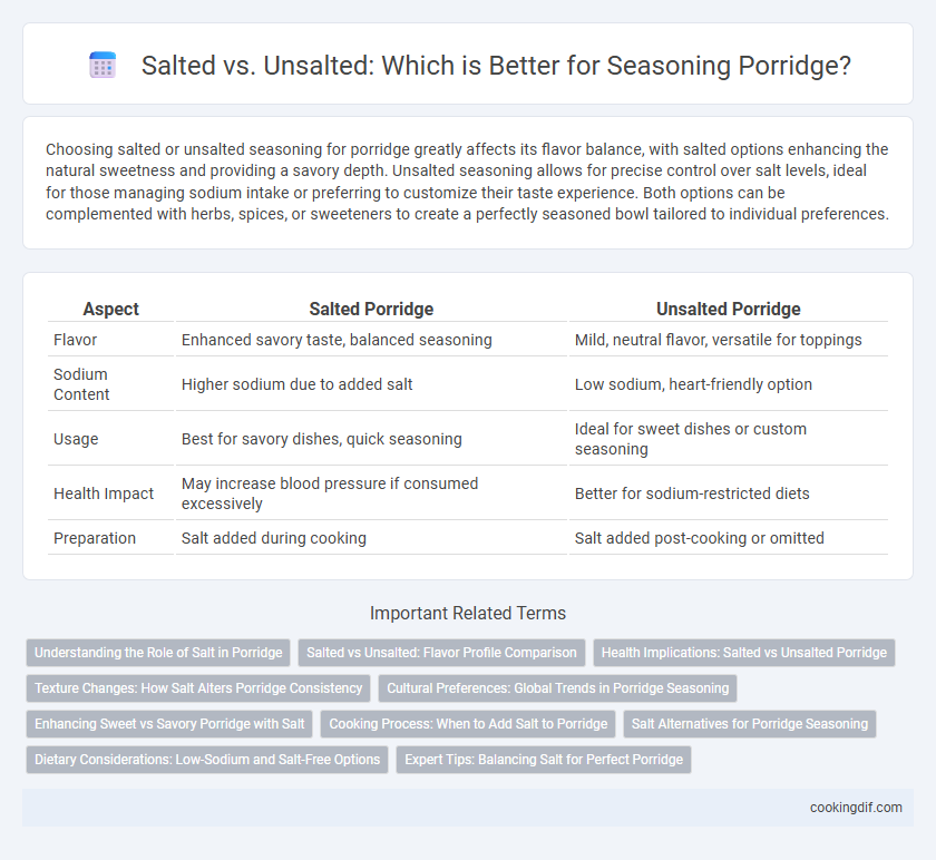 Salted vs. Unsalted: Which is Better for Seasoning Porridge?