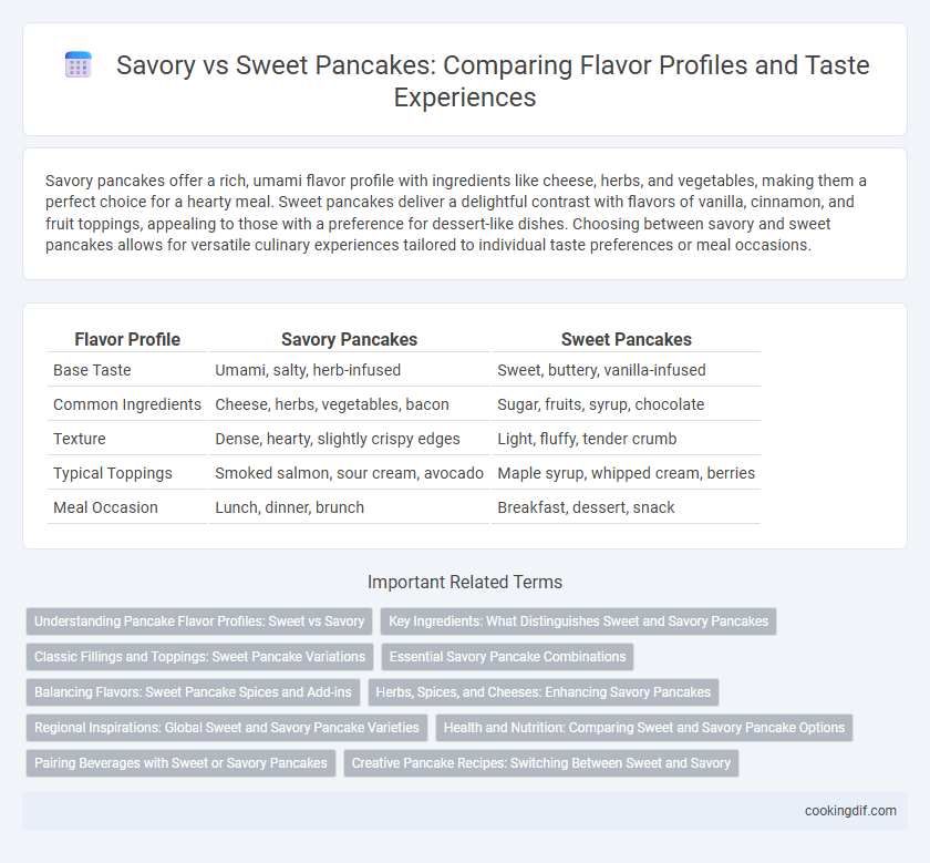 Savory vs Sweet Pancakes: Comparing Flavor Profiles and Taste Experiences