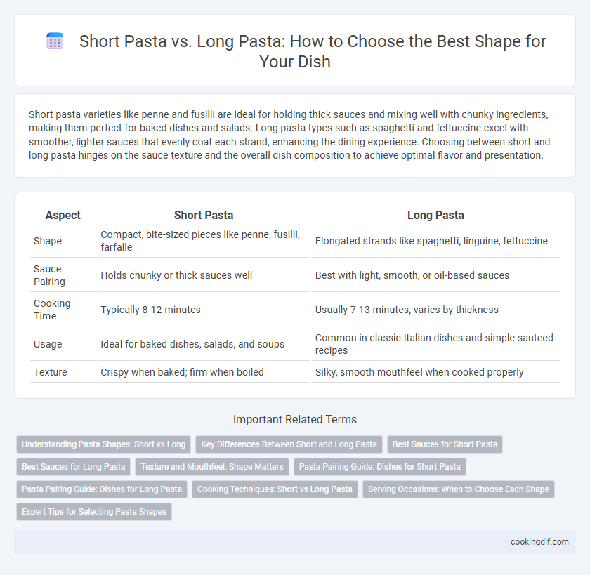 Short Pasta vs. Long Pasta: How to Choose the Best Shape for Your Dish