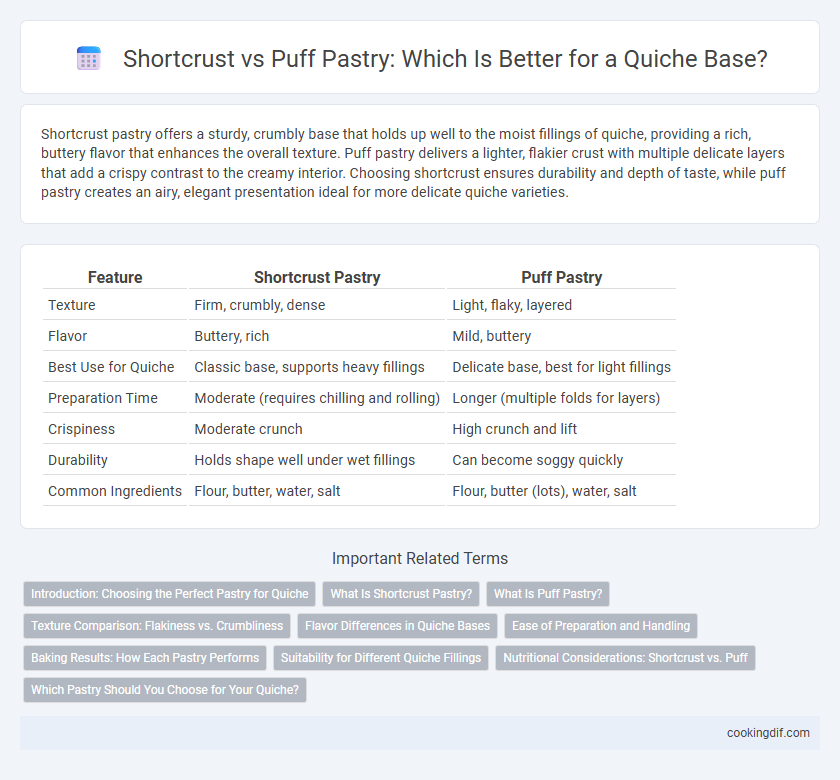 Shortcrust vs Puff Pastry: Which Is Better for a Quiche Base?