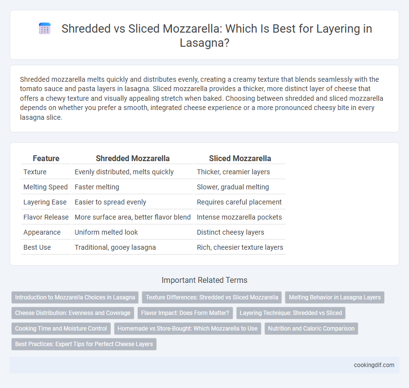 Shredded vs Sliced Mozzarella: Which Is Best for Layering in Lasagna?