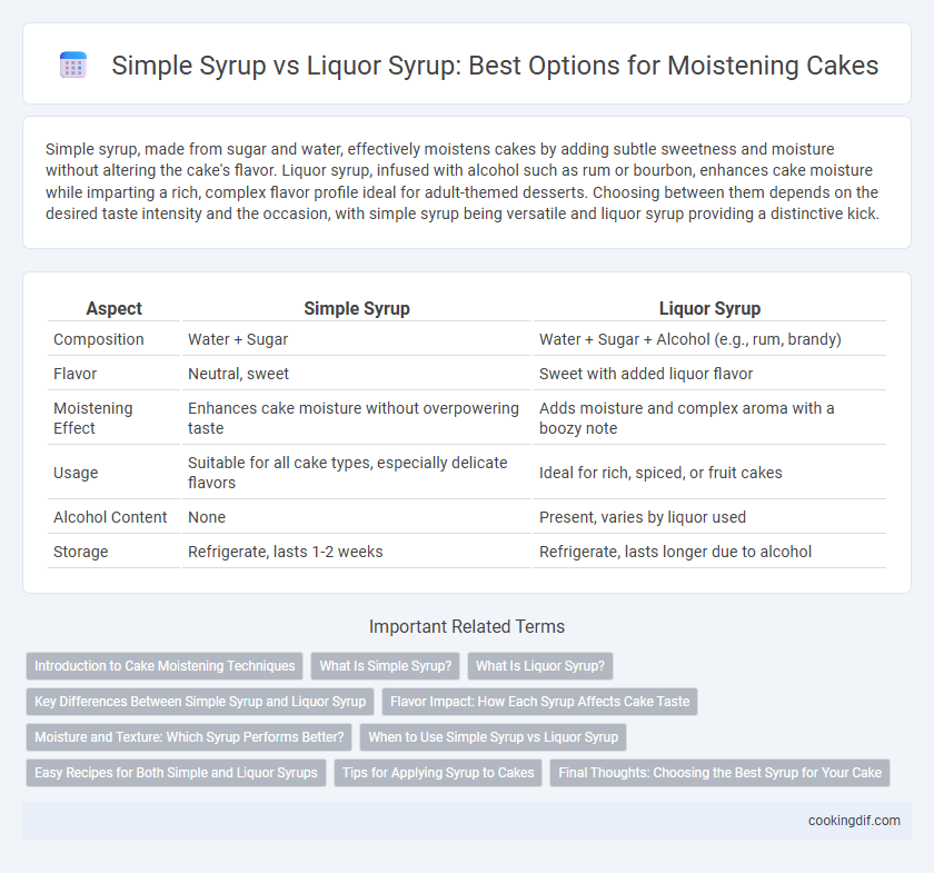 Simple Syrup vs Liquor Syrup: Best Options for Moistening Cakes