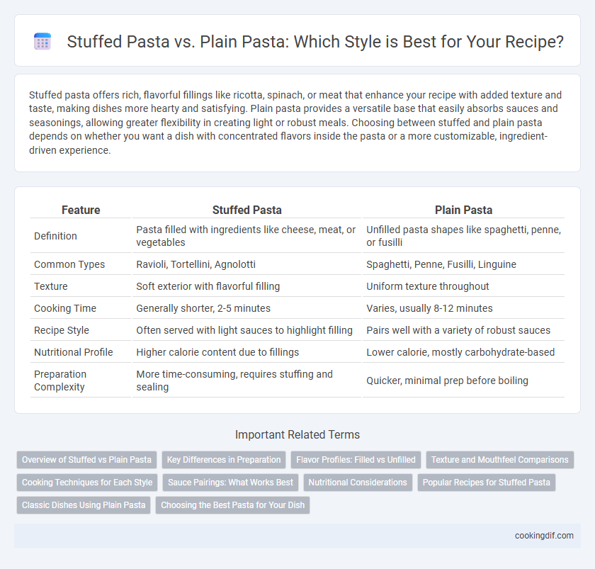 Stuffed Pasta vs. Plain Pasta: Which Style is Best for Your Recipe?