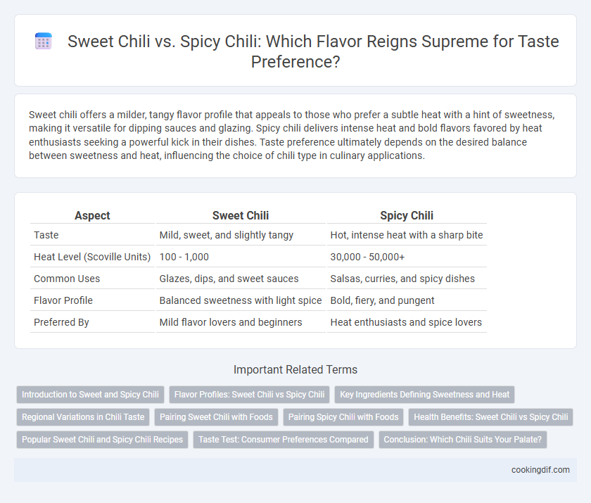 Sweet Chili vs. Spicy Chili: Which Flavor Reigns Supreme for Taste Preference?