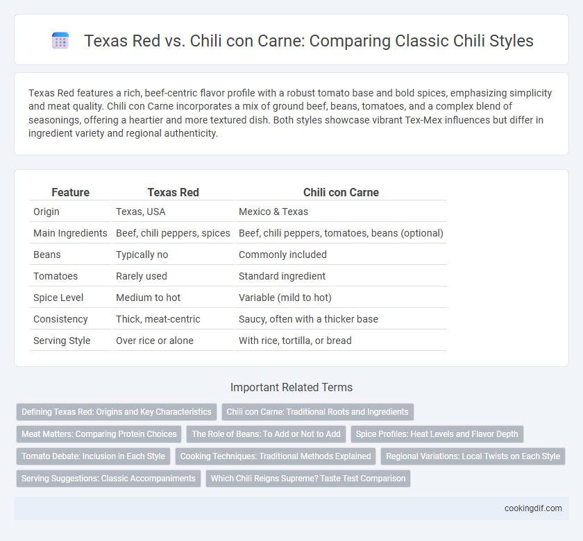 Texas Red vs. Chili con Carne: Comparing Classic Chili Styles