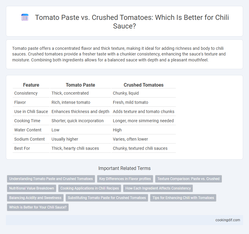Tomato Paste vs. Crushed Tomatoes: Which Is Better for Chili Sauce?