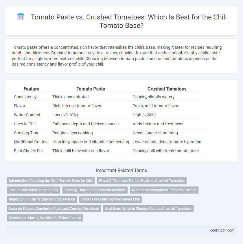 Tomato Paste vs. Crushed Tomatoes: Which Is Best for the Chili Tomato Base?