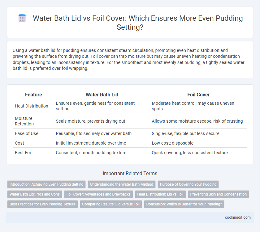 Water Bath Lid vs Foil Cover: Which Ensures More Even Pudding Setting?